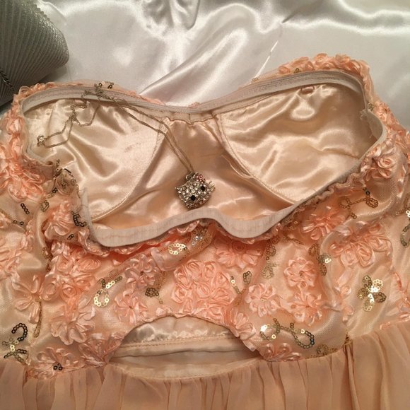 ADORABLE vintage peach baby doll style FAIRY DRESS! - Picture 15 of 16